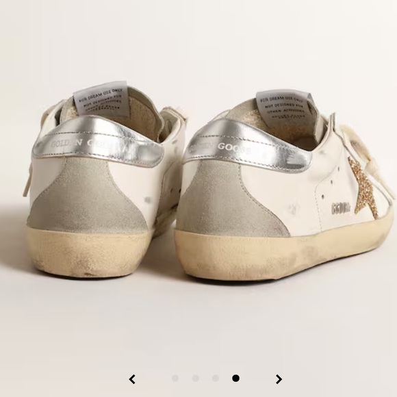 Golden Goose  with gold glitter star and ice-gray suede inserts size 40 - Picture 3 of 9